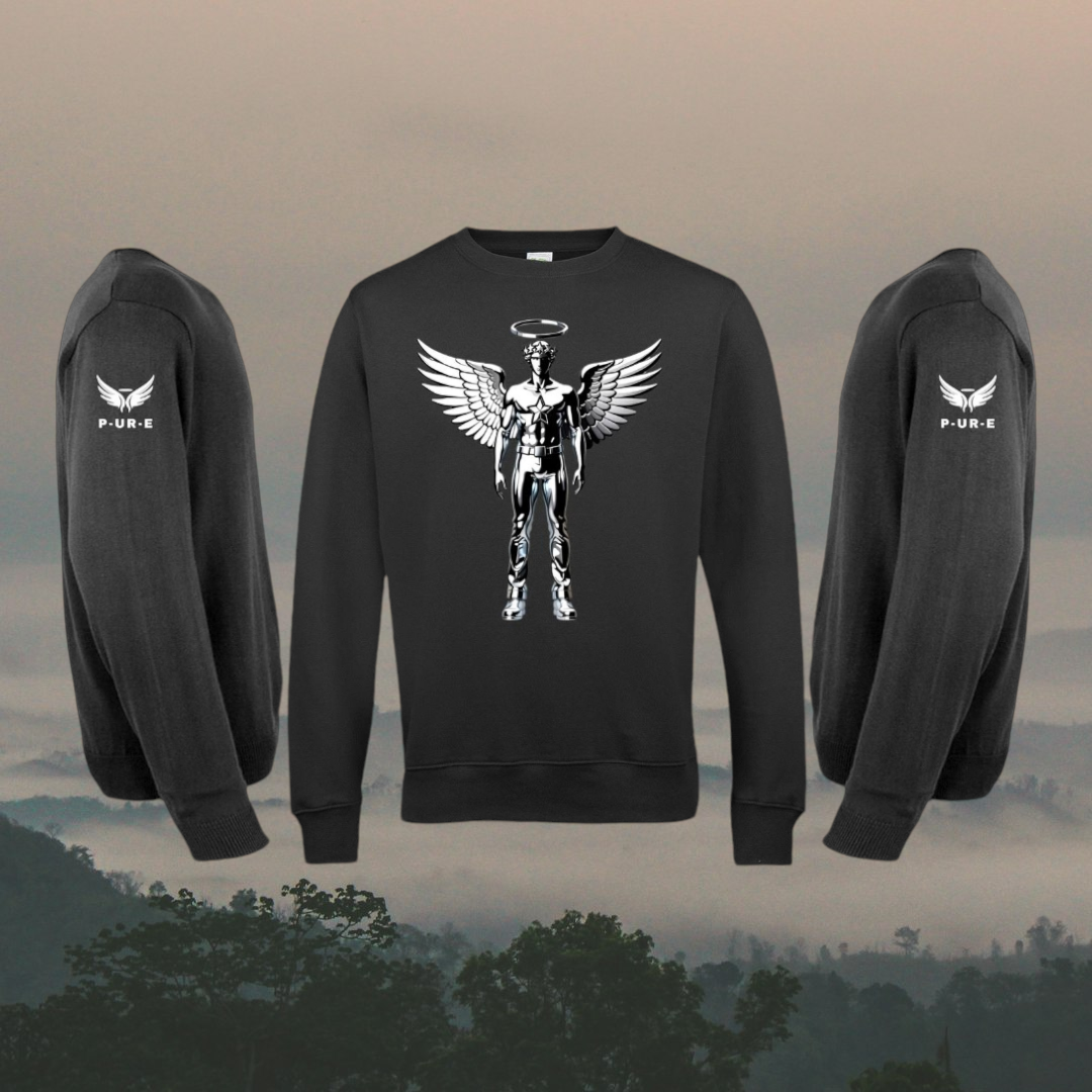 P-UR-E Crewneck Male Angel Ultra Premium Sweatshirt