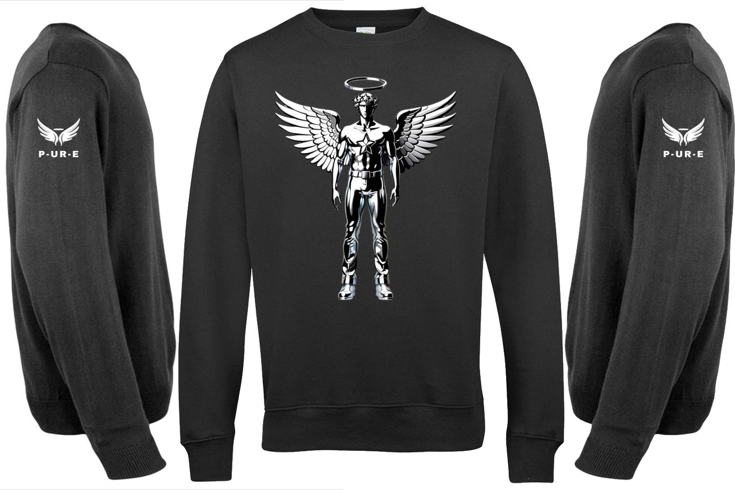 P-UR-E Crewneck Male Angel Ultra Premium Sweatshirt